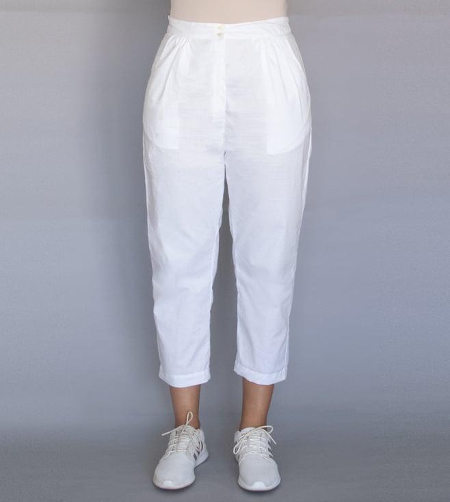 merakus white pegged pants