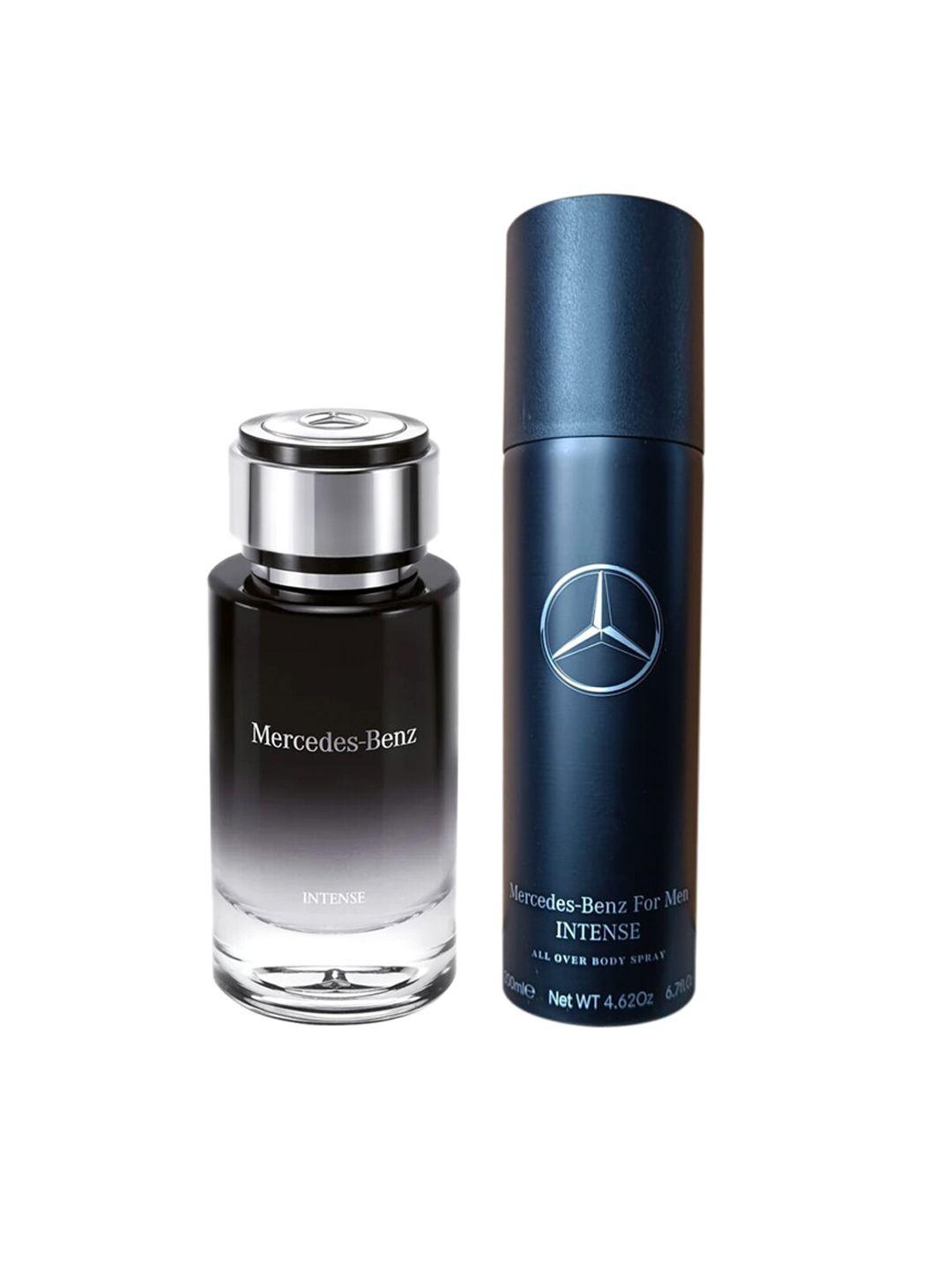 mercedes benz men transparent  eau de toilette & body spray virtual gift set