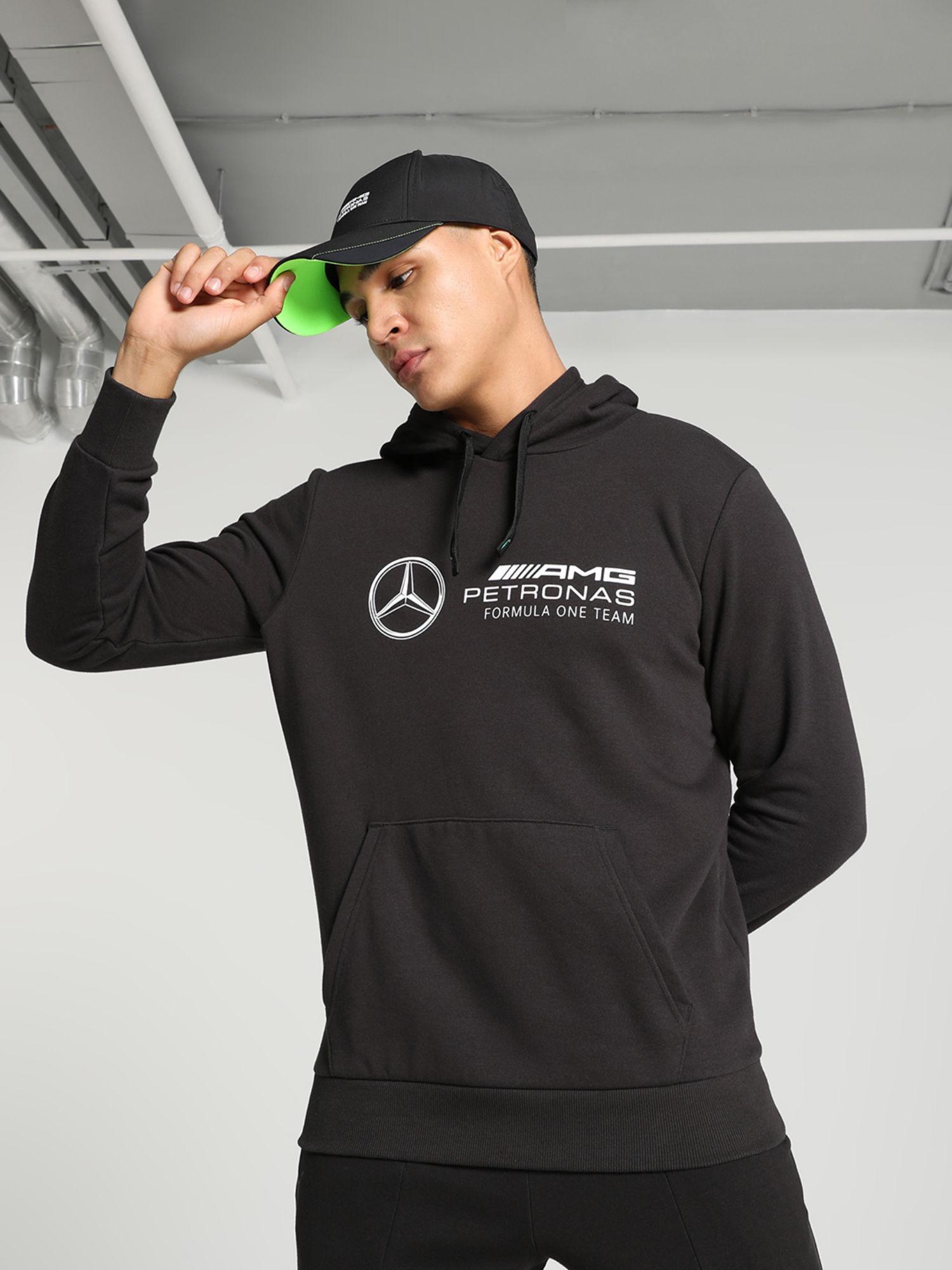 mercedes petronas amg f1 essentials mens black hoodie