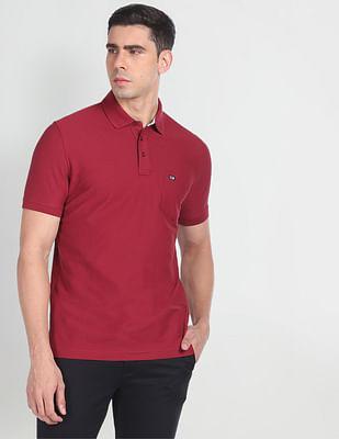 mercerised cotton polo shirt