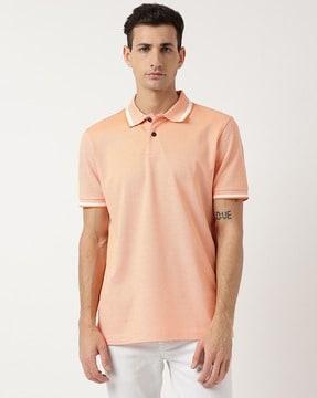 mercerized cotton regular fit polo t-shirt