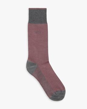 mercerized egyptian cotton regular-length logo socks