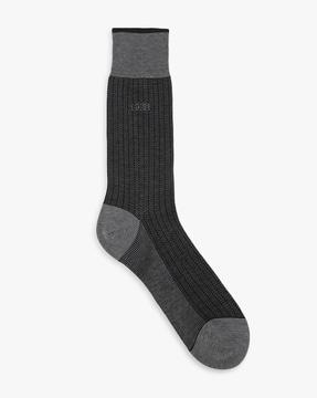 mercerized egyptian cotton regular-length logo socks