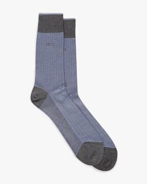 mercerized egyptian cotton regular-length logo socks