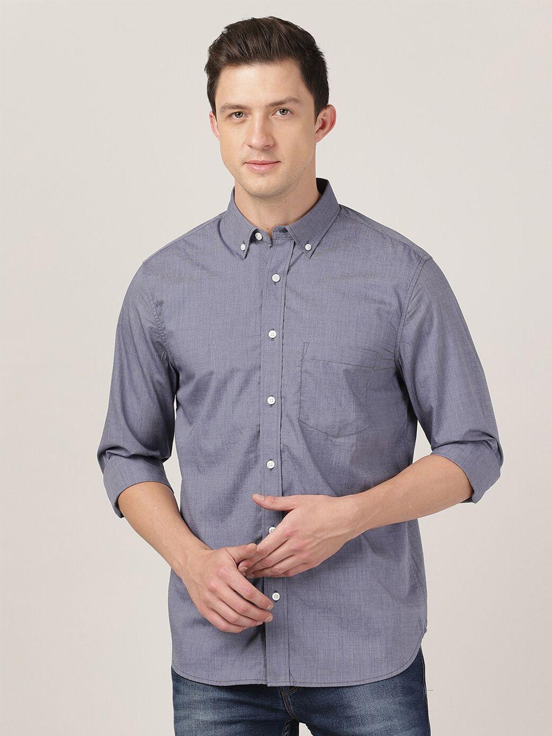 merchant marine men pure cotton regular fit casual shirt