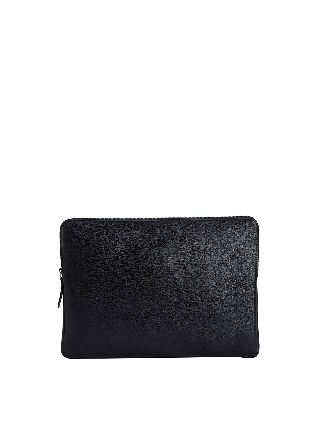 merecer melhor black 14 inch leather laptop sleeve