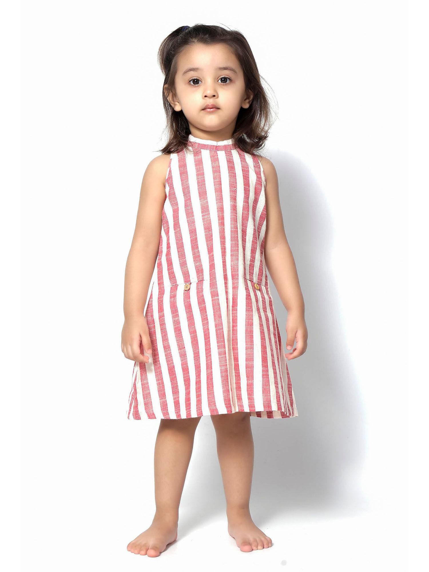 merida rust stripes halter neck cotton dress