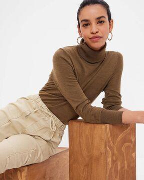 merino wool turtleneck pullover