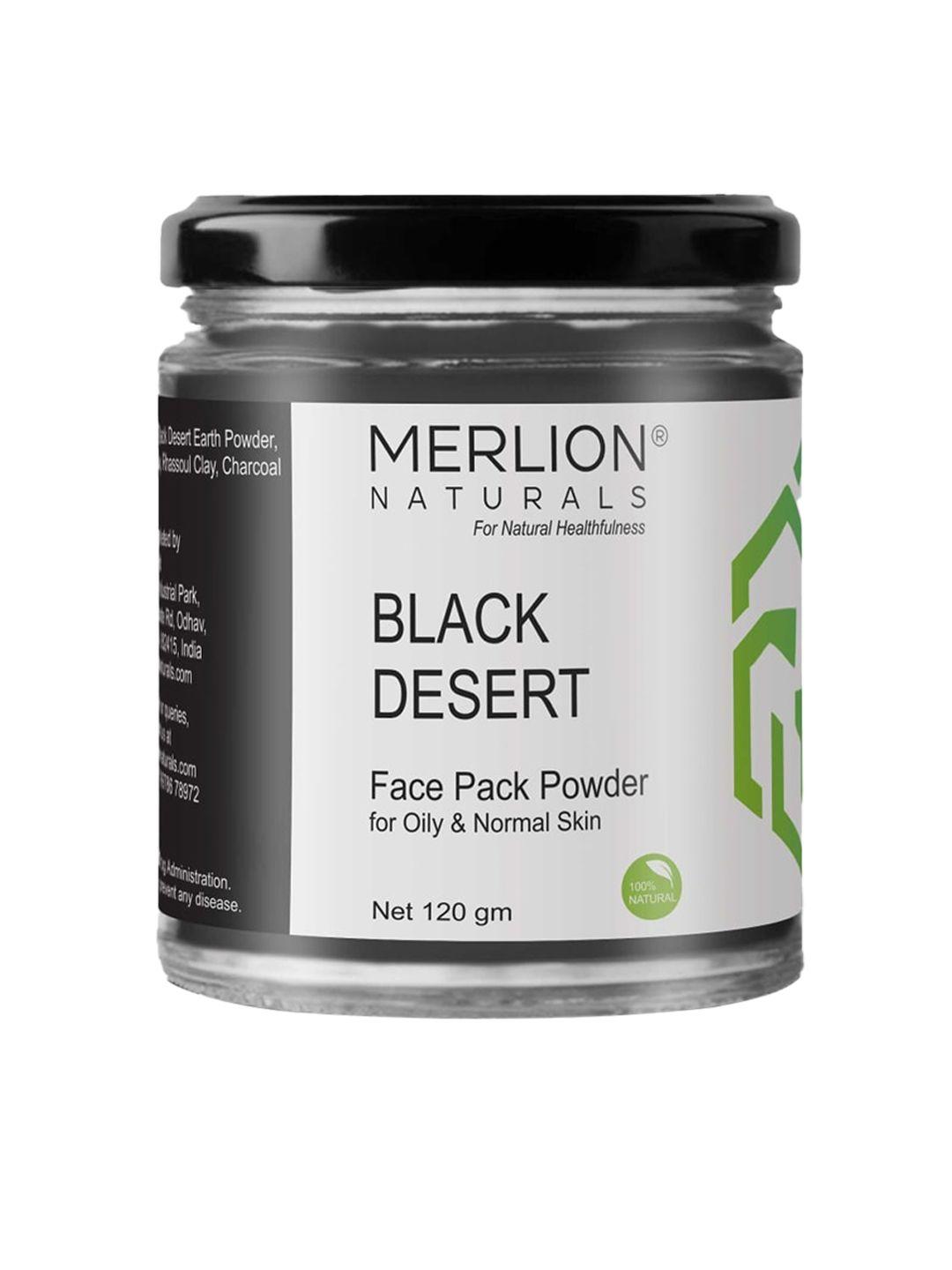 merlion naturals black desert face pack powder for oily & normal skin - 120 g