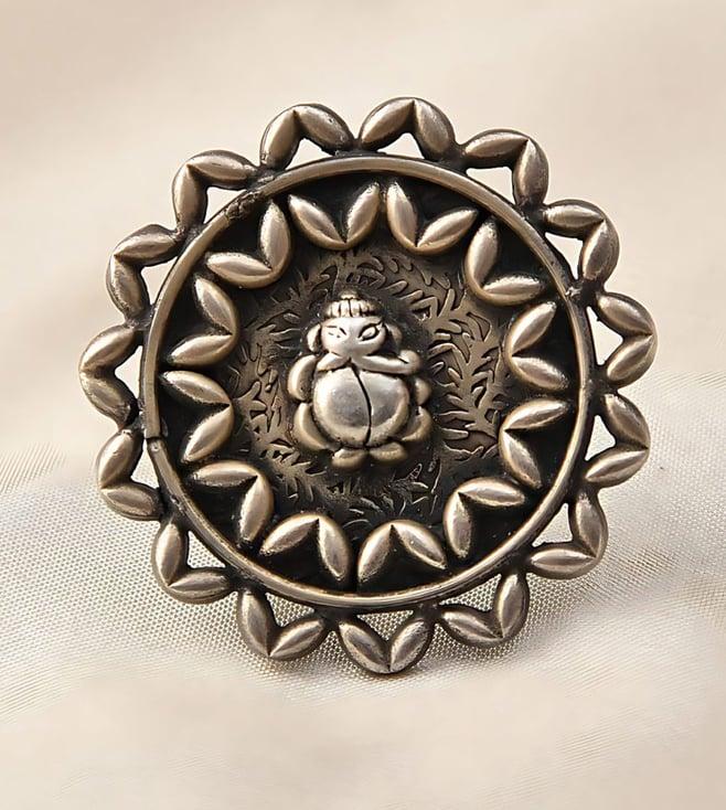 mero silver tribal silver adjustable ring