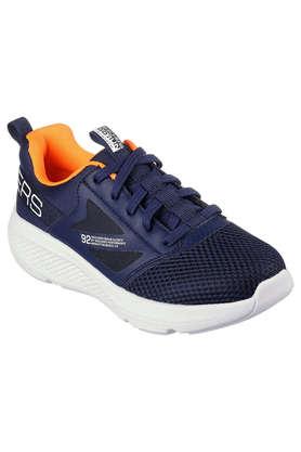 mesh lace up boys sneakers - navy