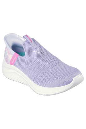 mesh slip-on girls casual shoes - lavender