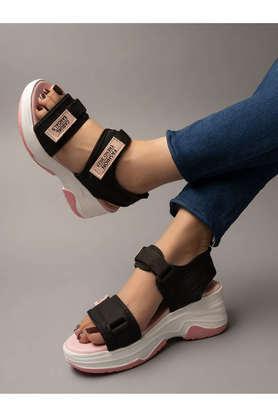 mesh velcro women's casual sandals - pink
