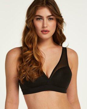 mesh padded non-underwired bra