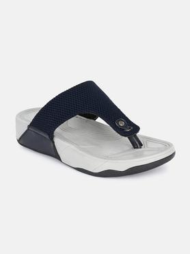 mesh slip-on men's casual wear sandals - blue