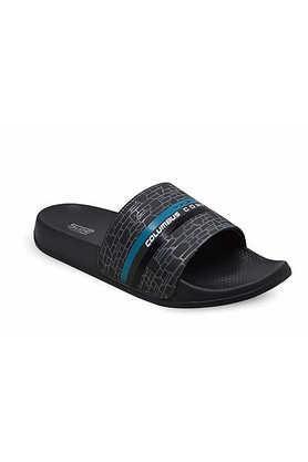 mesh slip-on men's slippers - blue
