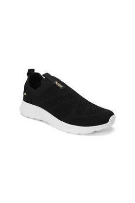 mesh slip-on women's casual shoes - black