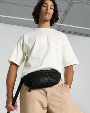 mesh waist pouch with zip closure