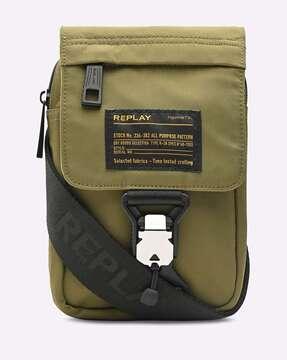 messenger bag with brand patch