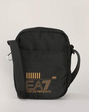 messenger bag with contrast maxi logo