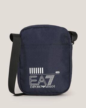 messenger bag with contrast maxi logo