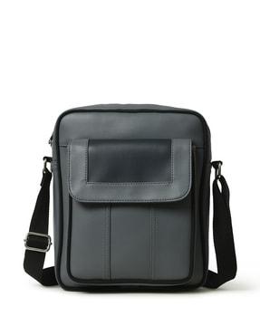 messenger bag with flap pockets