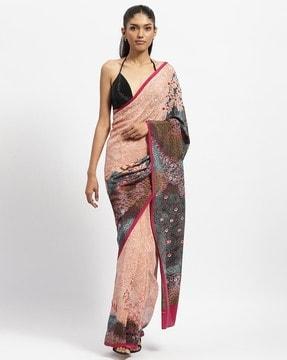 messenger embellished saree