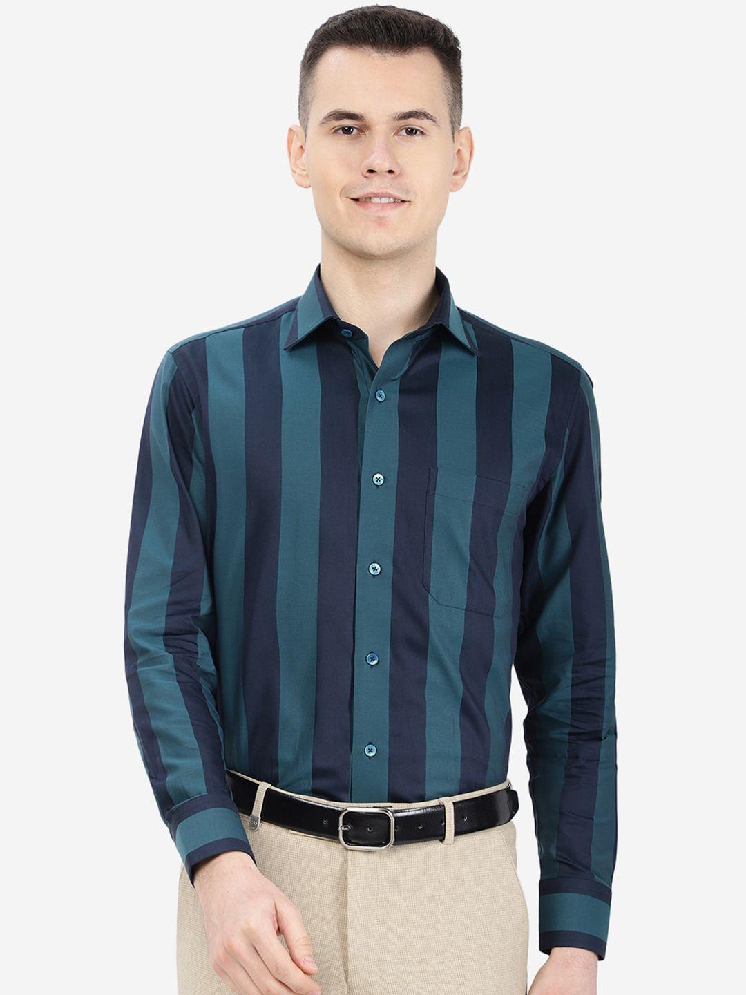 metal striped cotton formal shirt