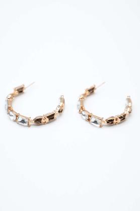 metal alloy cubic zirconia earrings
