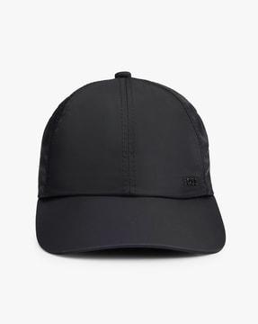 metal logo water-repellent six-panel cap