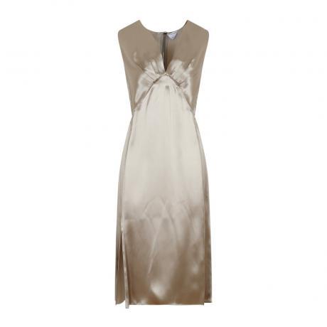 metal sesame fluid satin dress