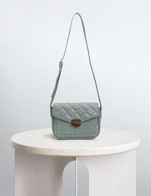 metallic-tuck-lock-quilted-sling-bag
