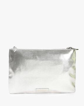 metallic clutch with chain strap