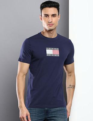 metallic flag slim fit t-shirt