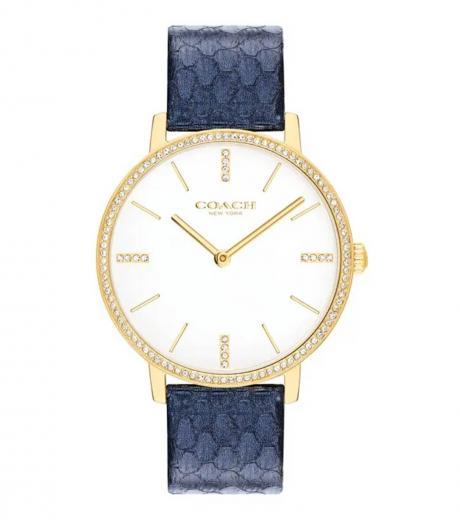 metallic navy audrey watch