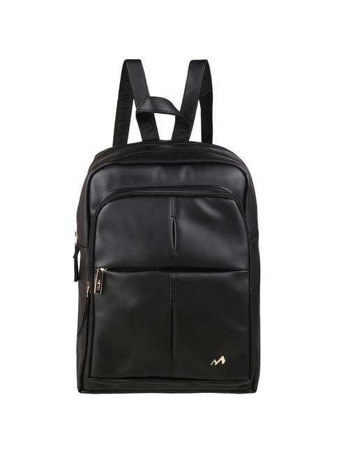 metro black synthetic medium backpack