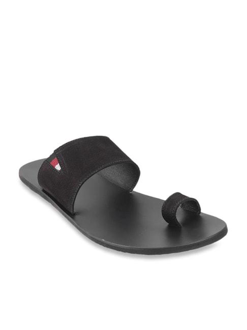 metro black toe ring sandals