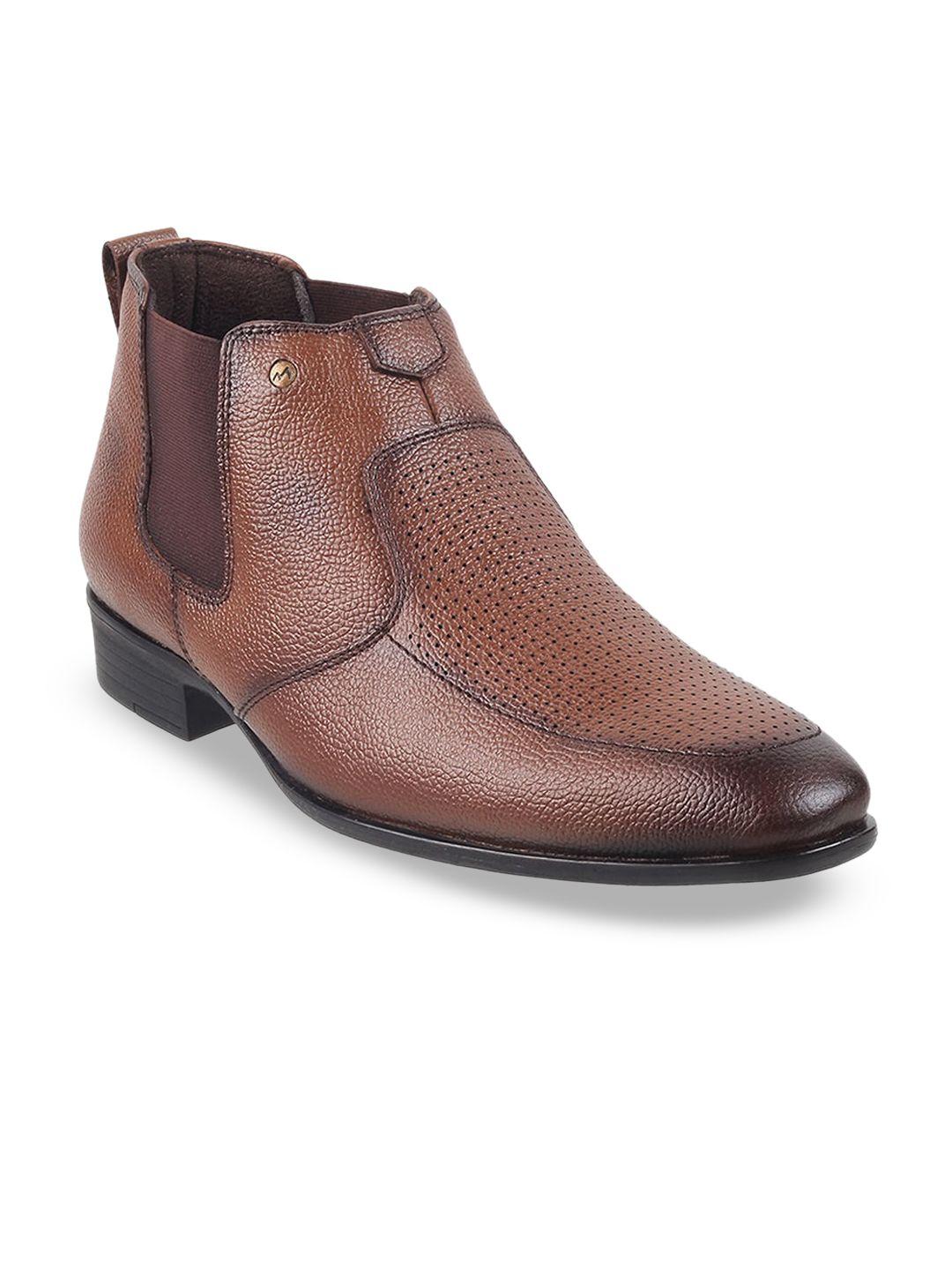 metro men textured leather formal chelsea boots