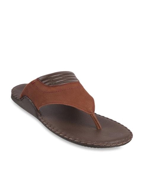 metro men's brown thong sandals