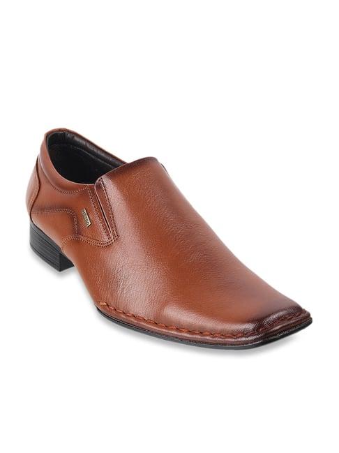 metro men's tan formal slip-ons