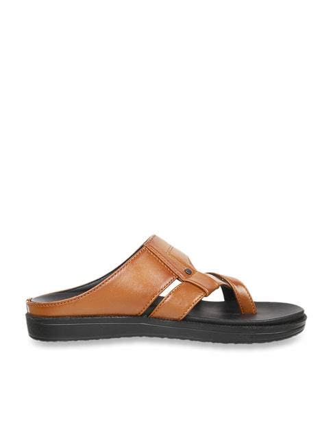 metro men's tan toe ring sandals