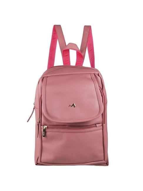 metro pink synthetic medium backpack