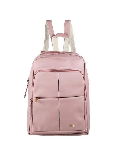 metro pink synthetic medium backpack