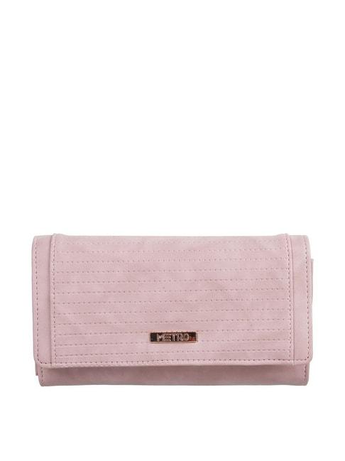 metro-pink-textured-wallet-for-women