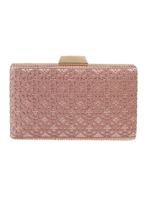 metro rose gold embellished small clutch