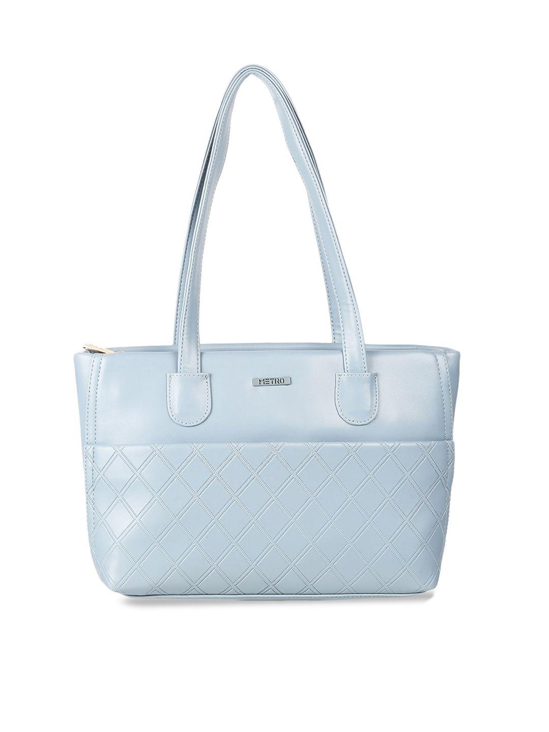metro textured structured shoulder bag with quilted