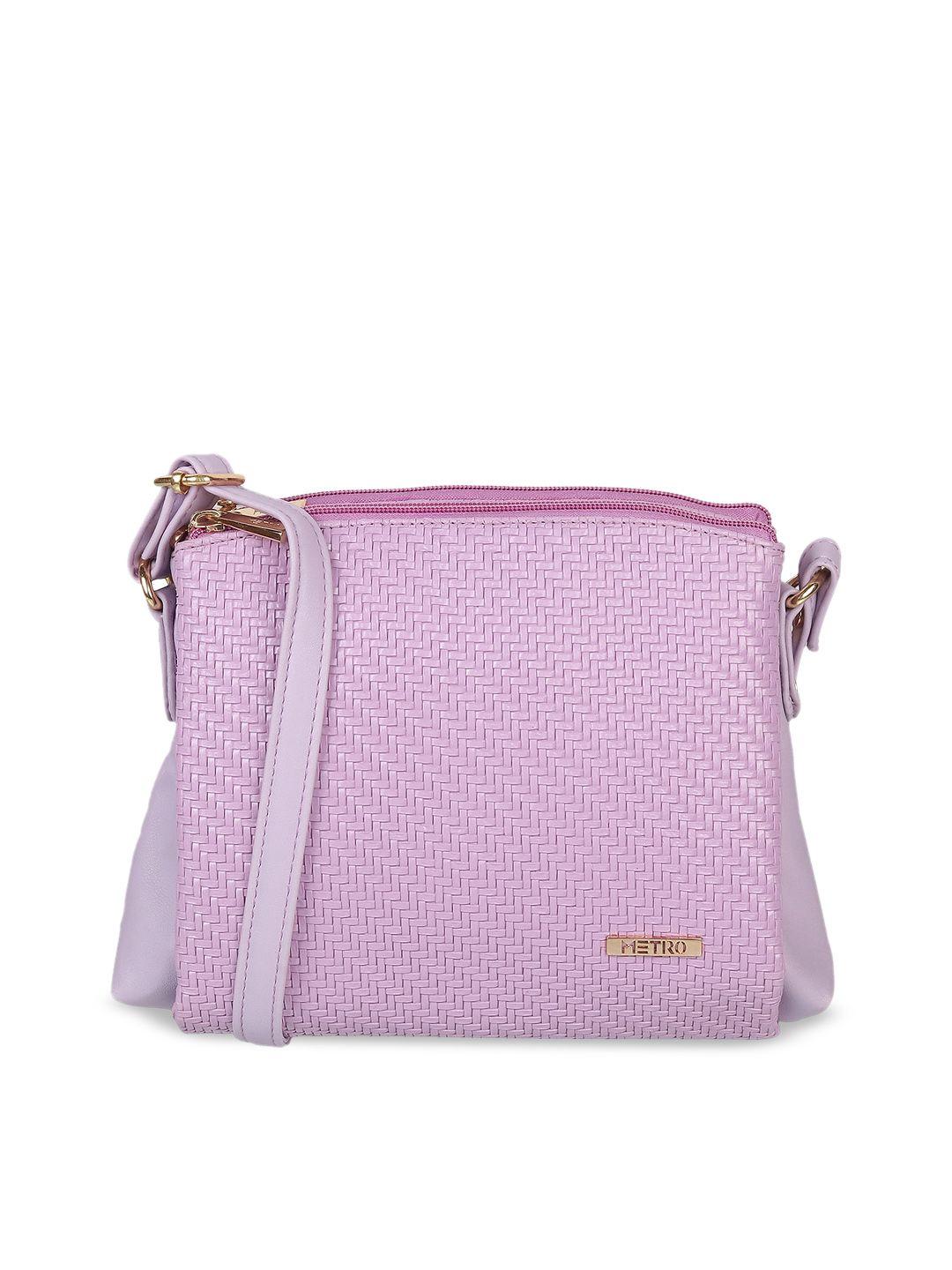 metro textured structured sling bag