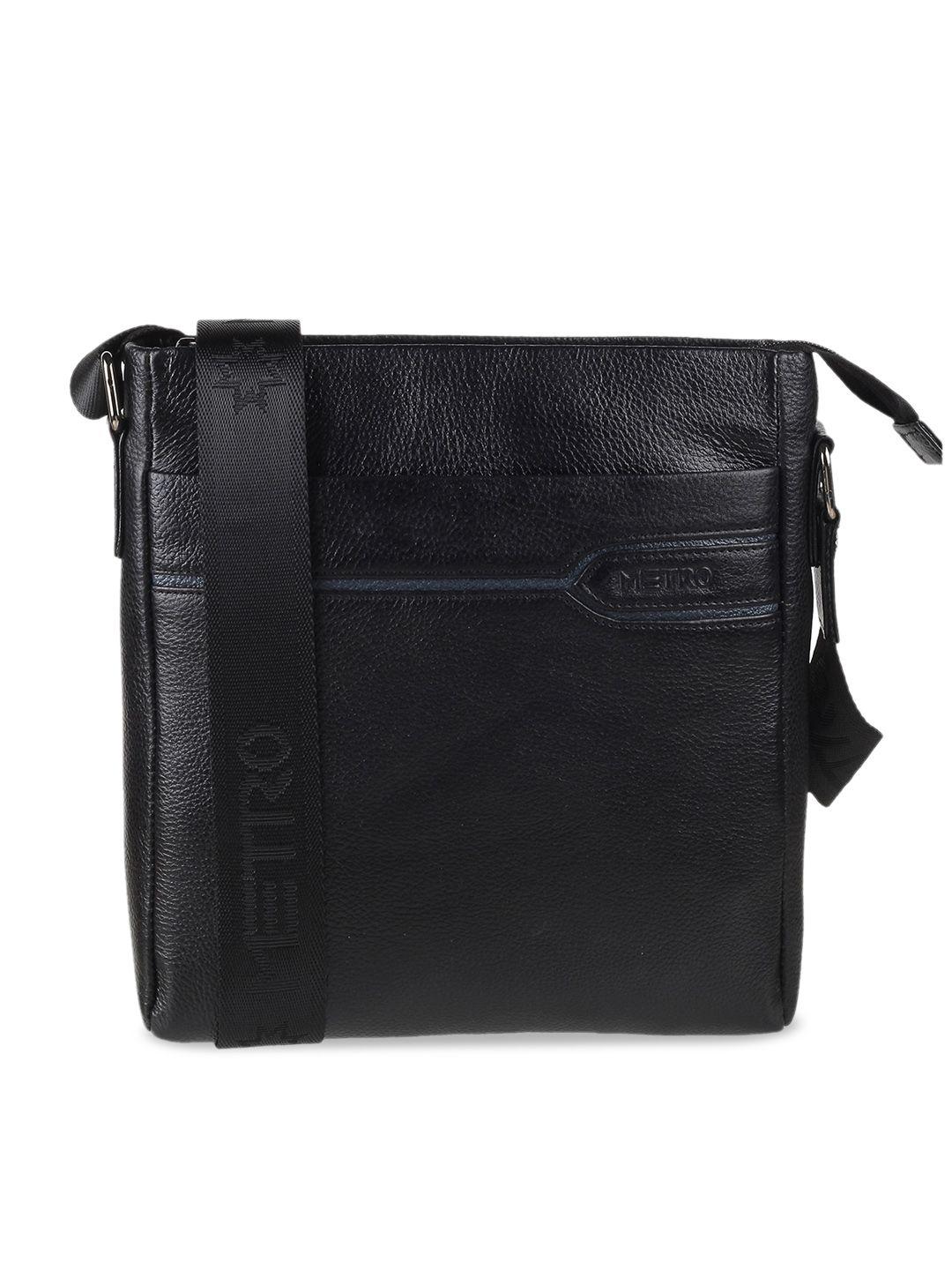 metro textured structured sling bag
