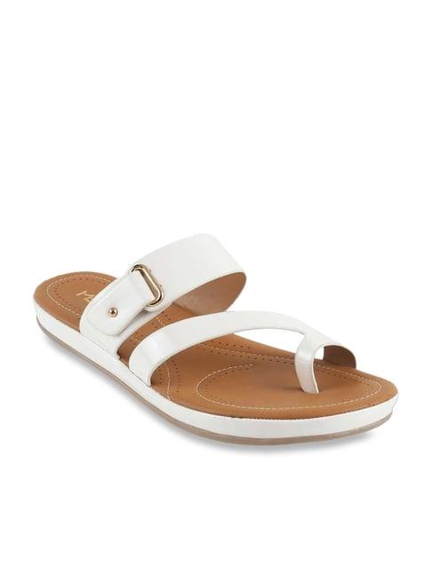 metro white toe ring sandals