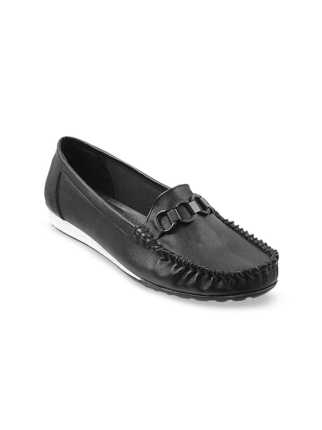 metro women black loafers